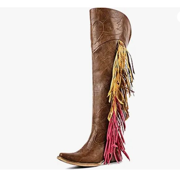 Over Knee Cowboy Boots - Picture 5 of 6